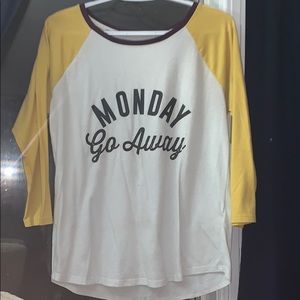 White and yellow t-shirt